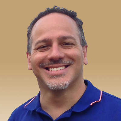 Keith Rios in blue shirt